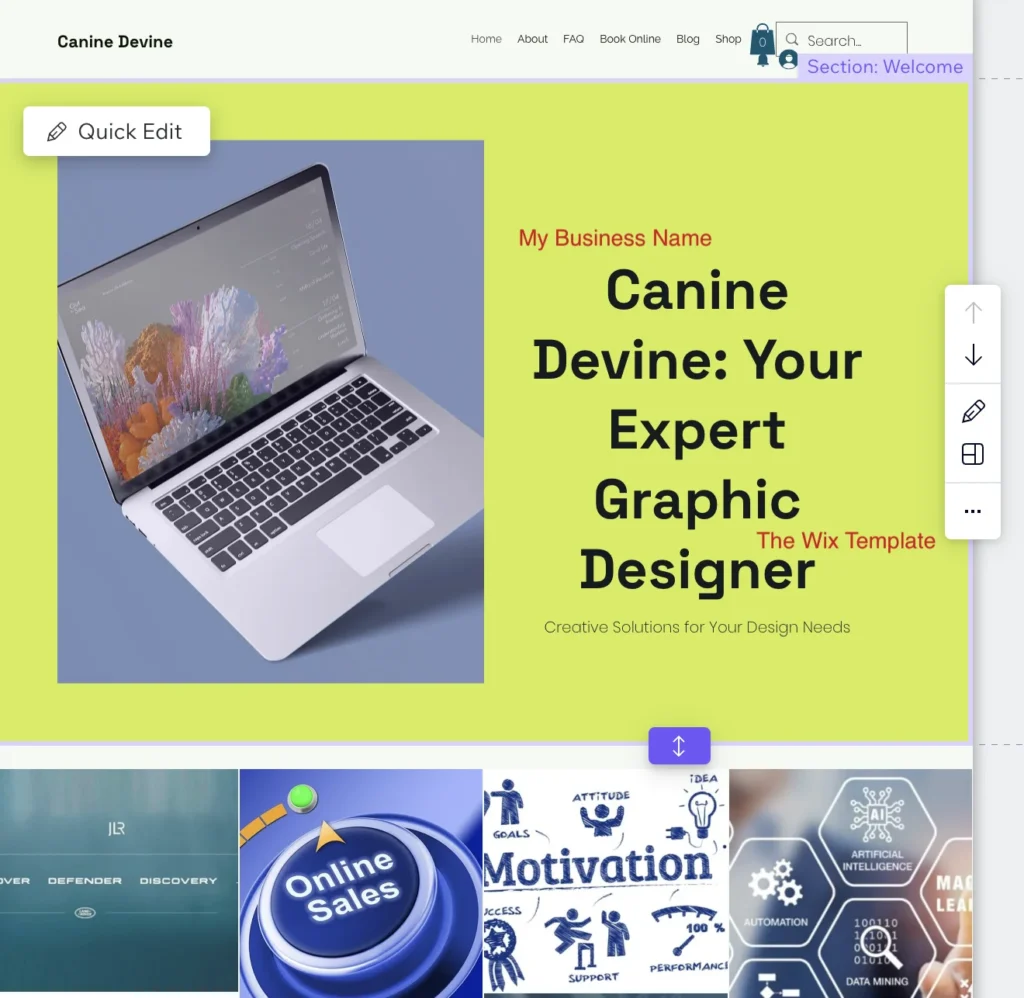 Wix website creator AI mashup