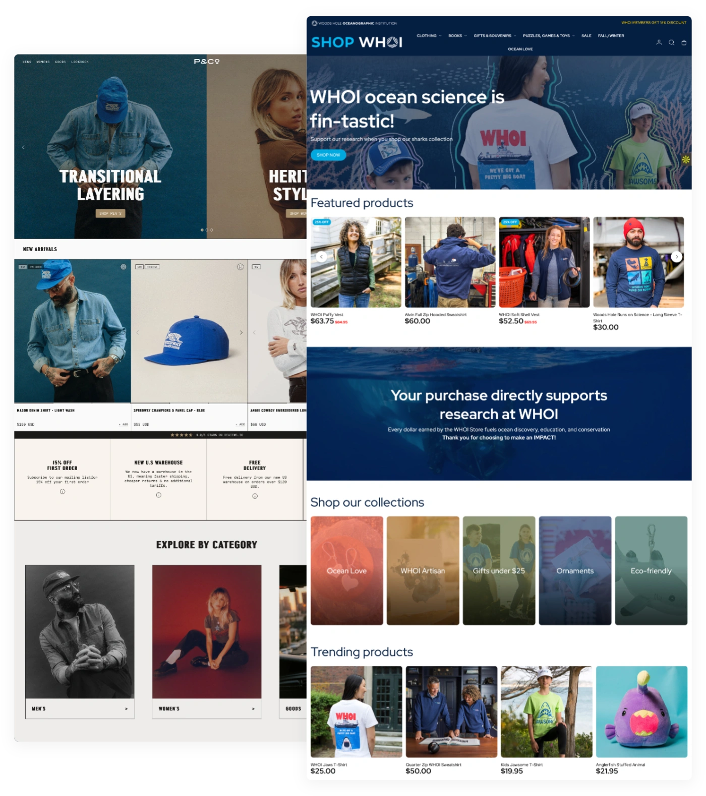Live Shopify stores examples showing clean product layout and mobile-optimized design